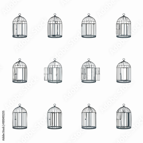 Bird cages made by metal
