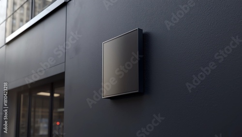 Blank, outdoor signage, signboard mockup, sign mounted on the building for logo presentation. 3d rendering