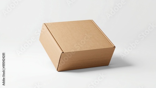 Brown box on white background 