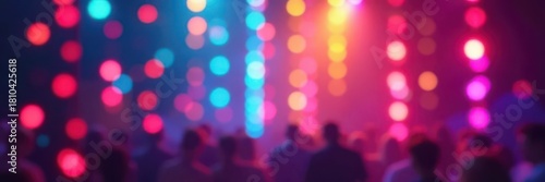 Rainbow neon glow backdrop; vibrant blur, festive disco party art , backdrop, art, texture