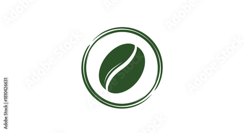 Forest Green Coffee Bean Logo Design for a Cozy Cafe Brand.svg