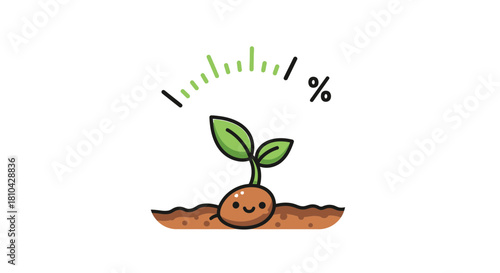 Sprouting Seed App Icon Cute Nature-Themed Progress from Soil.svg