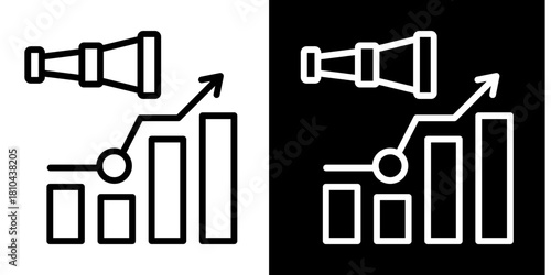 Long-Term Vision  Icon Set Multiple Style Collection