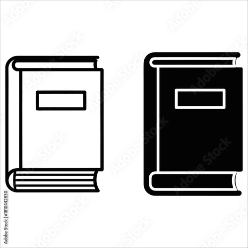 Book symbol, a representation of knowledge and learning isolated on white background