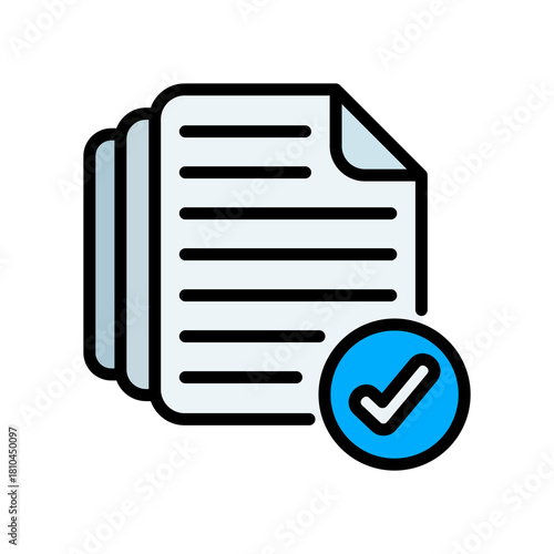 Document Versioning lineal color icon