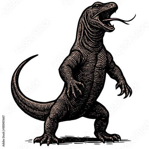 Illustration of a komodo dragon