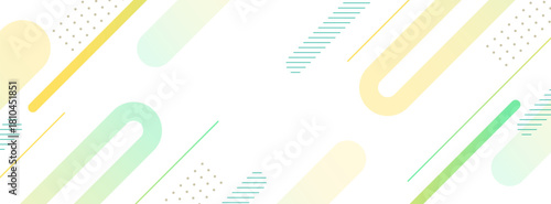 Modern abstract geometric background featuring dynamic rounded shapes and diagonal lines in fresh green and yellow gradients, ideal for clean digital design concepts