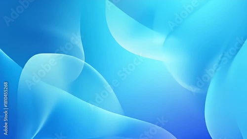 Soft Blue Abstract Waves with Smooth Gradients for Background or Design Use