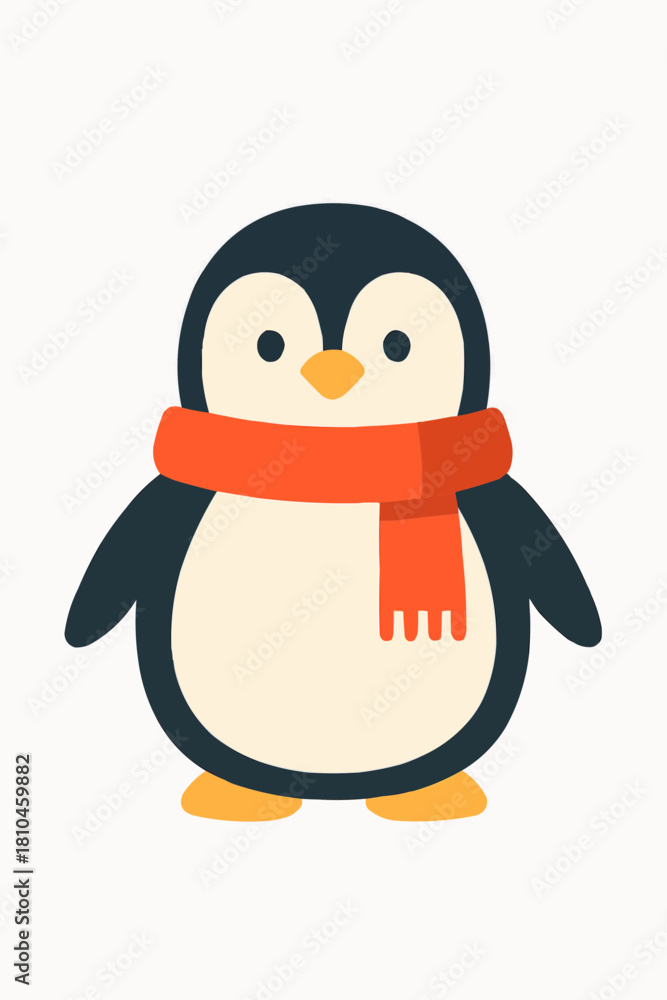 Naklejka premium Penguin Character Flat Vector