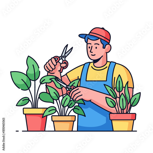 Plant Care and Maintenance Illustration