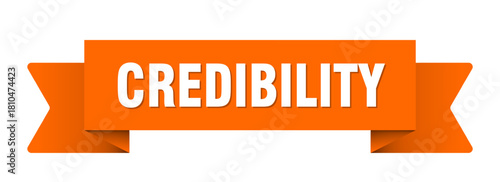 credibility ribbon isolated on transparent background. credibility ribbon