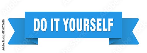 do it yourself ribbon isolated on transparent background. do it yourself ribbon