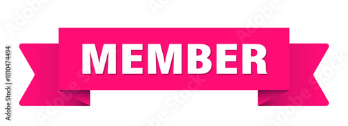 member ribbon isolated on transparent background. member ribbon