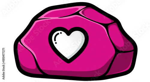 Pink Stone Heart Shape