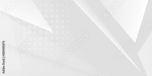 Minimal white and grey geometric background with polygons and gradients, vector EPS 10.