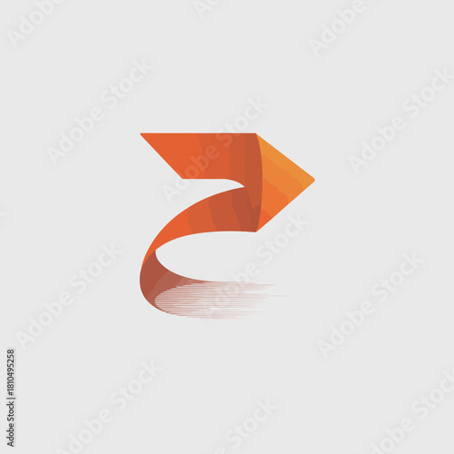 Free Download An innovative and forward-thinking logo featuring a stylized orange arrow, symbolizing direction, movement, and progress, ideal for brands focused on growth and innovation. - GFXLoad