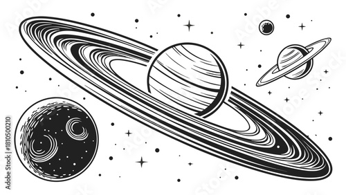 Retro Galactic Wave in Stipple Texture