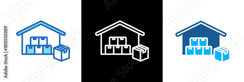 Storehouse lineblue icon