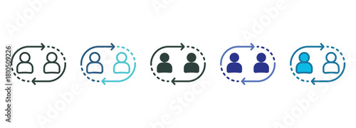 Relationship Icon Set Multiple Style Of