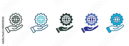 Responsibility Icon Set Multiple Style Of
