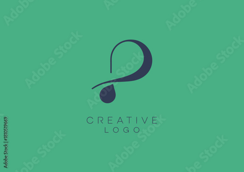 A distinctive logo design featuring a stylized letter on a bright green background, exemplifying creativity and modern branding for an innovative identity.