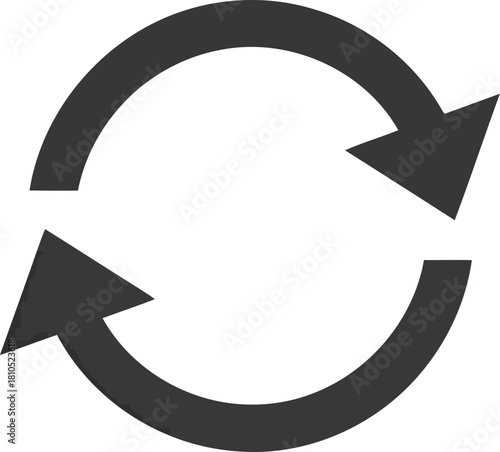 Circular arrows refresh reload repeat loop cycle icon symbol vector graphic interface element vector