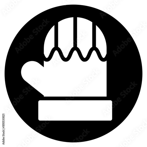 mitten glyph icon