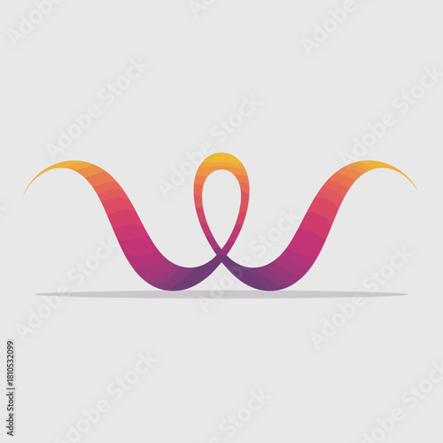 An abstract art piece featuring flowing lines and gradient colors, representing movement and creativity, suitable for modern decor and artistic expressions.