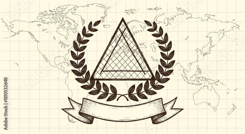 World Civil Defence Day Elegant Emblem with World Map Background A Symbol of Global Connection and Achievement