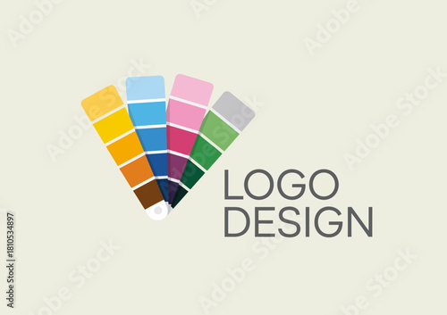 An engaging illustration of a color palette showcasing vibrant colors for logo design, emphasizing creativity, branding, and the importance of visual identity in marketing.