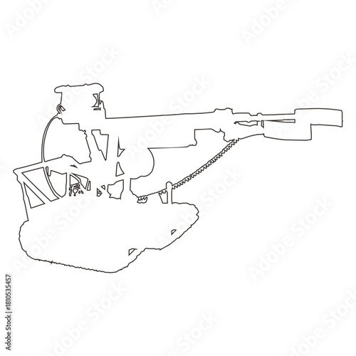 Robotic machine gun line