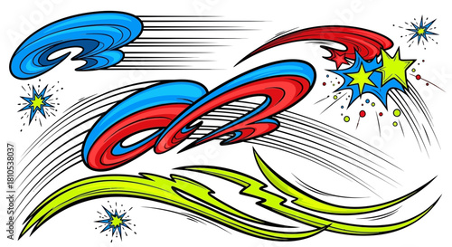 Abstract Comic Book Speed Elements