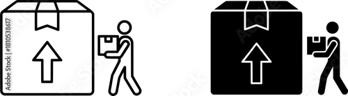 illustration of box delivery simple pack