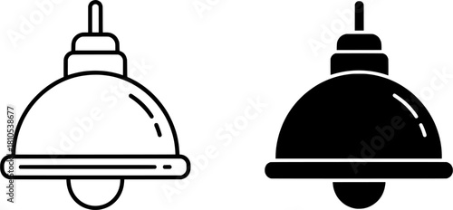 vector illustration of an electric lamp simple icon