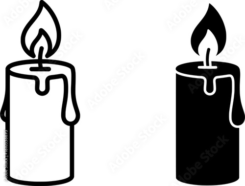 vector illustration of a candle simple 