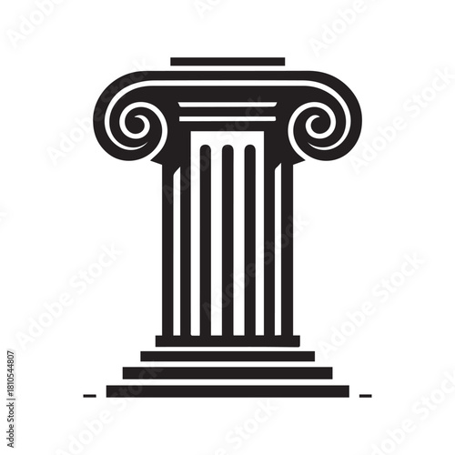 “Ancient Greek Ionic Column Vector Illustration”