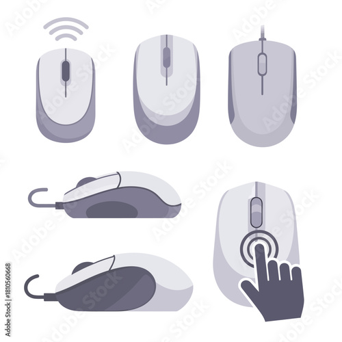 Computer Mouse Set Illustration
