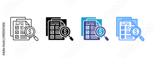 Auditing  icon set multiple style collection