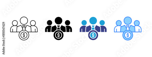 Client  icon set multiple style collection