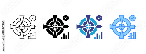 Target  icon set multiple style collection