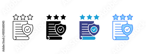 Regulatory icon set multiple style collection