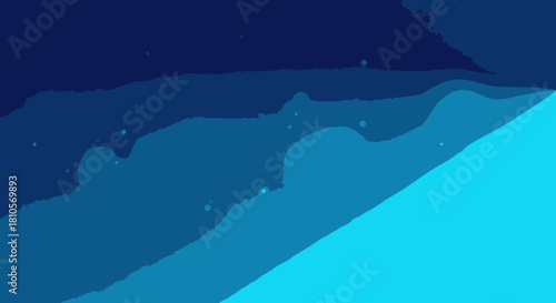 Abstract Gradient Sky with Layered Mountain Silhouettes and Stars View