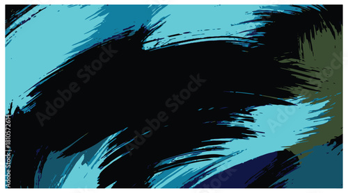 black and blue abstract brush stoke background vector wallpaper