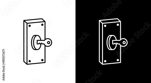 Key White Icon Set Design