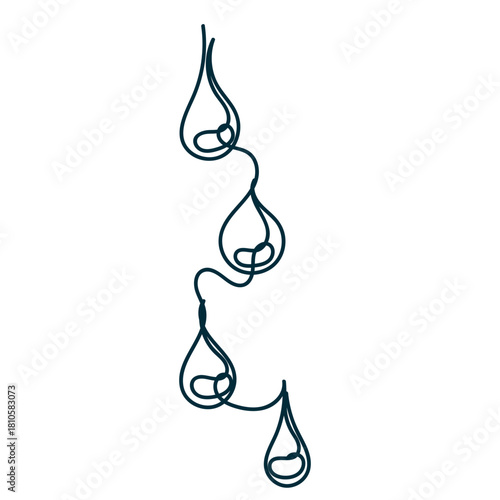 continuous line drawing water drop