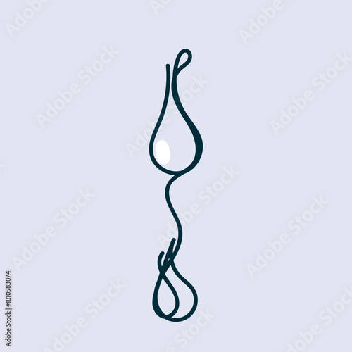 continuous line drawing water drop