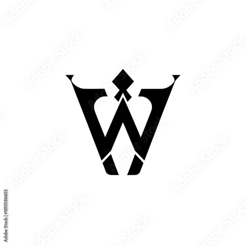 Vector Monogram Logo Letter W
