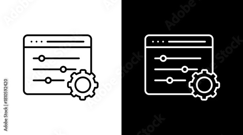 Adjustment White Icon Set Design