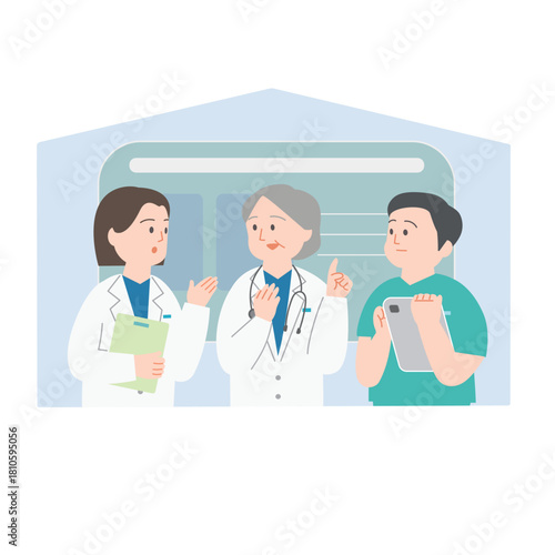 話し合う医師たち