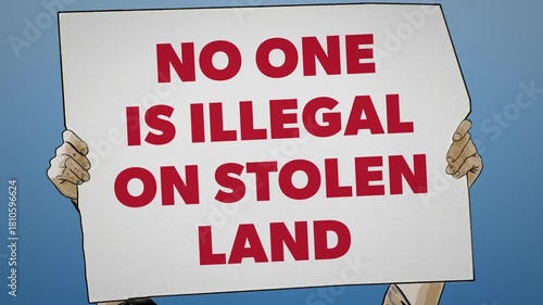 Hands Holding Protest Sign With Political Message During Demonstration